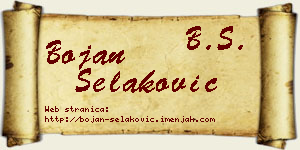 Bojan Selaković vizit kartica